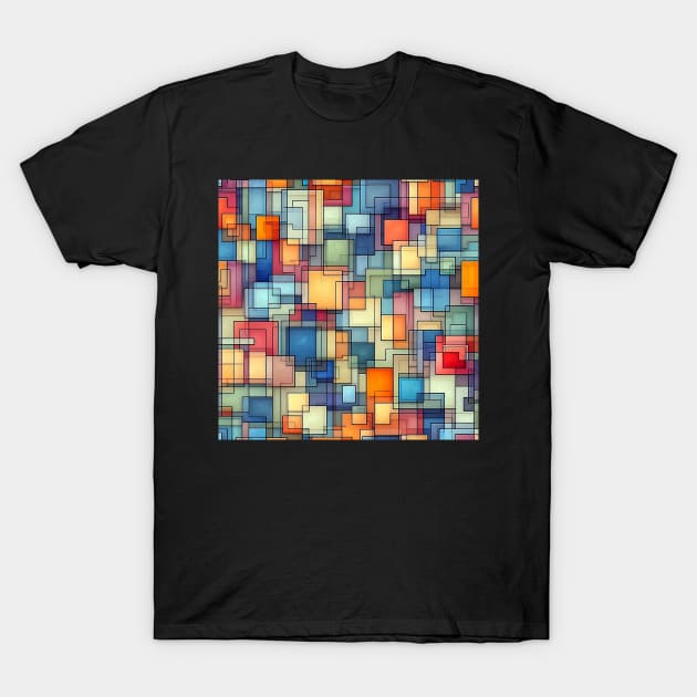 Lines within Boxes T-Shirt by KarmicKal